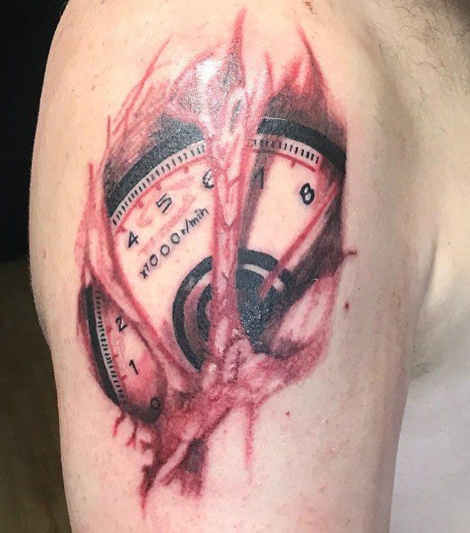 30 Excellent Speedometer Tattoos You Must Try