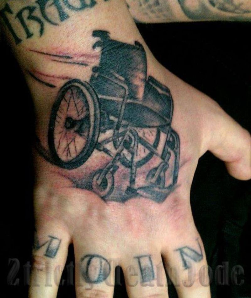 30 Unique Wheel Chair Tattoos You Must Try