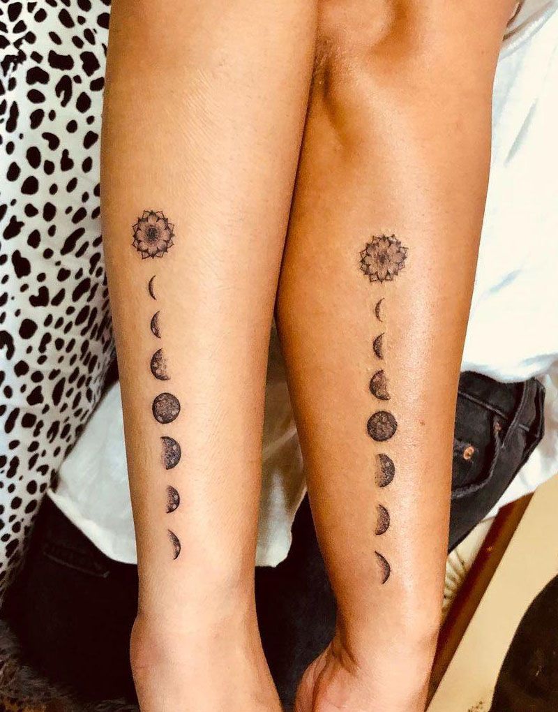 30 Pretty Moon Phase Tattoos You Must Love