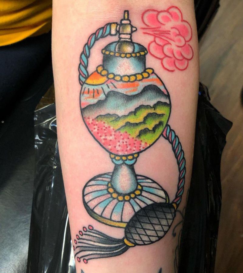 30 Elegant Perfume Bottle Tattoos You Can Copy