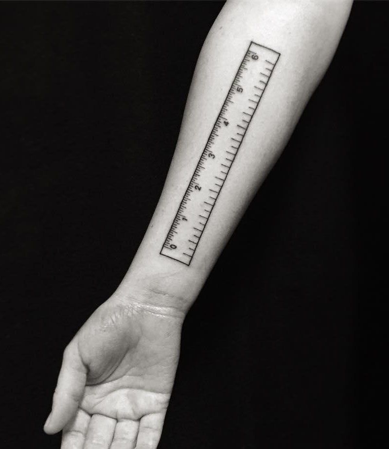 30 Pretty Ruler Tattoos You Will Love