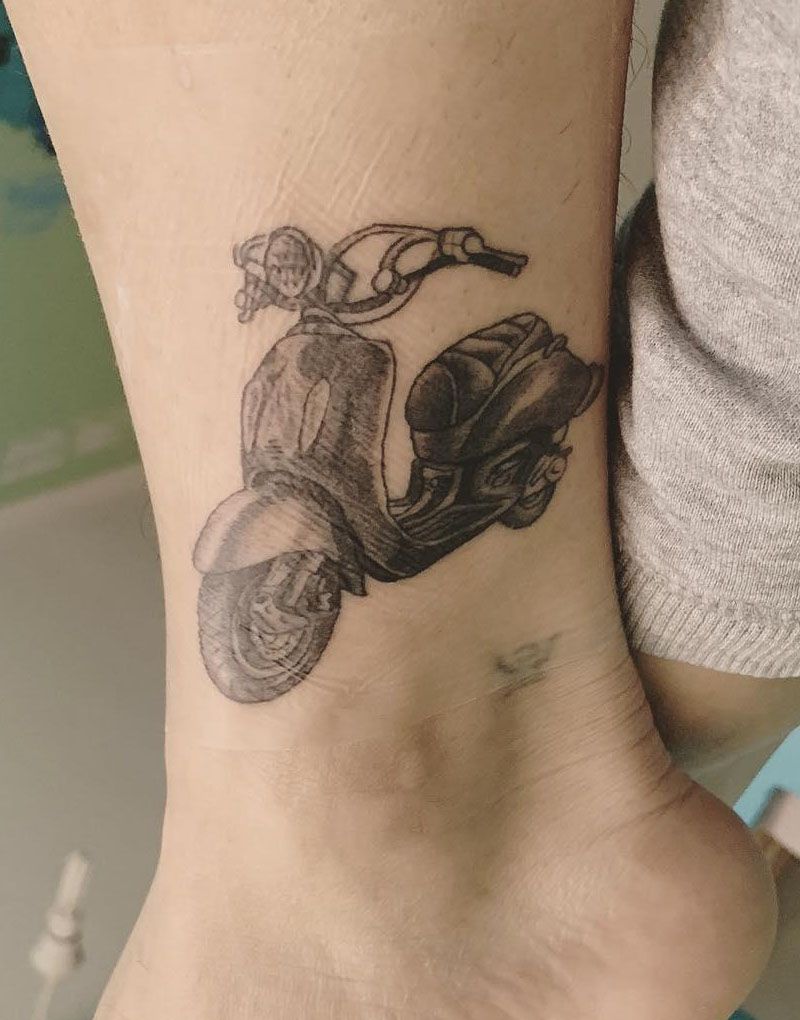 30 Pretty Scooter Tattoos You Will Love