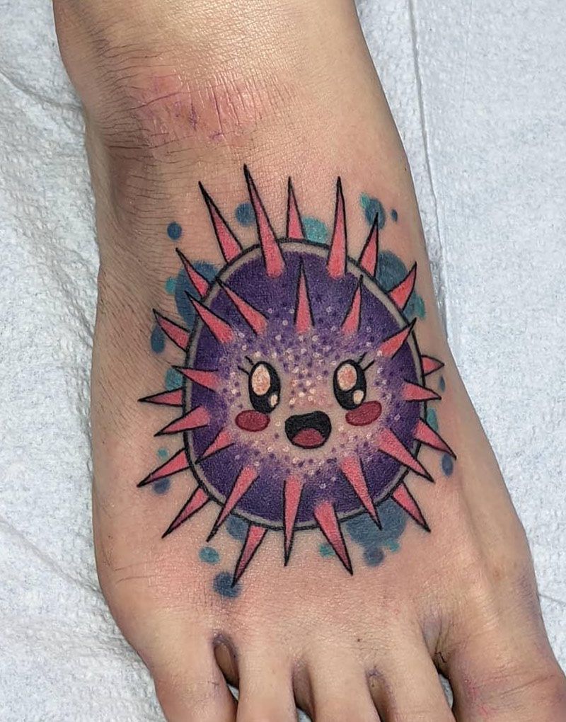 30 Pretty Sea Urchin Tattoos You Can Copy