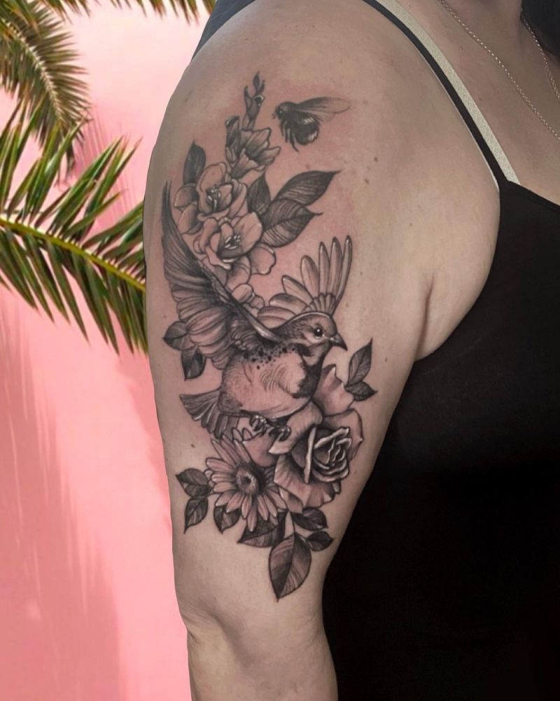 12 Pretty Skylark Tattoos You Can Copy