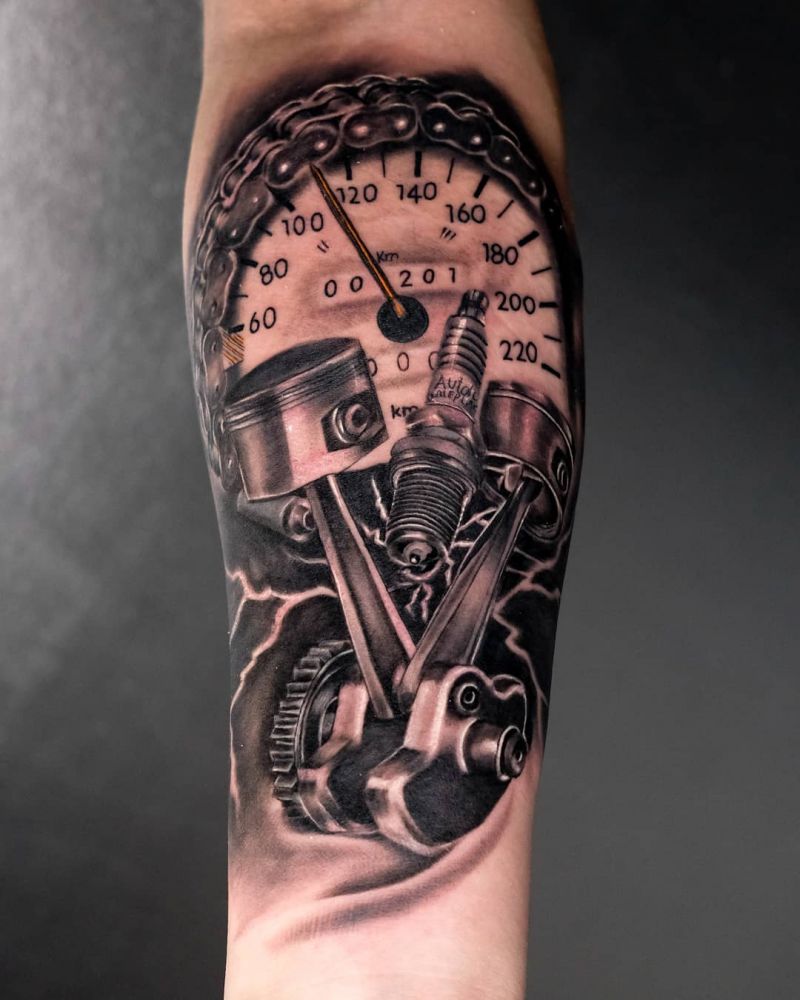 30 Excellent Speedometer Tattoos You Must Try