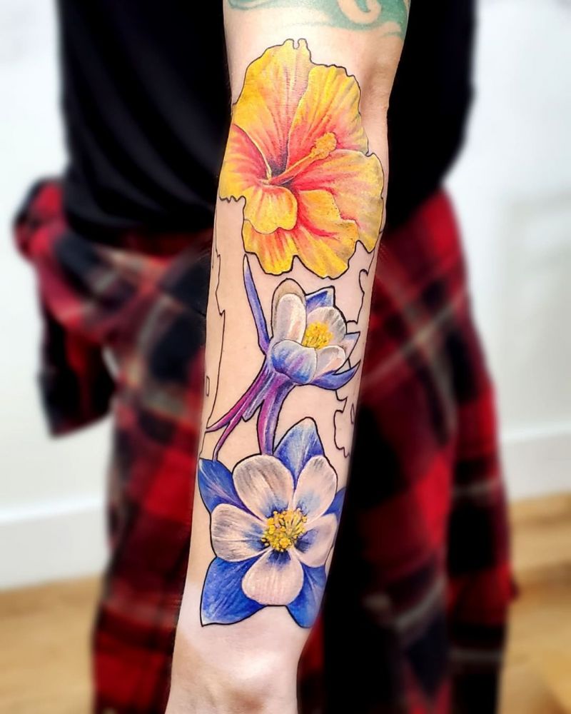 30 Pretty Columbine Tattoos You Will Love