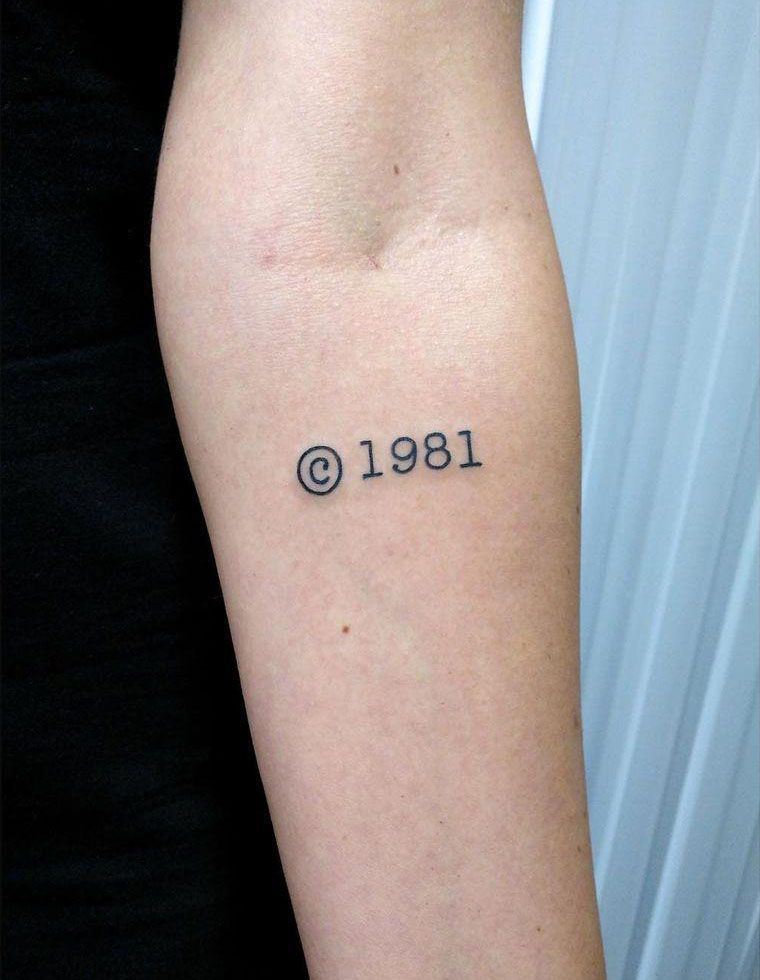 22 Pretty Copyright Tattoos You Will Love