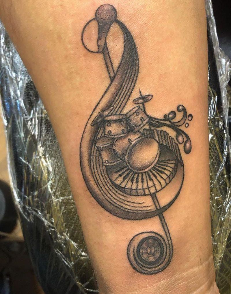 30 Pretty Drum Tattoos You Must Love