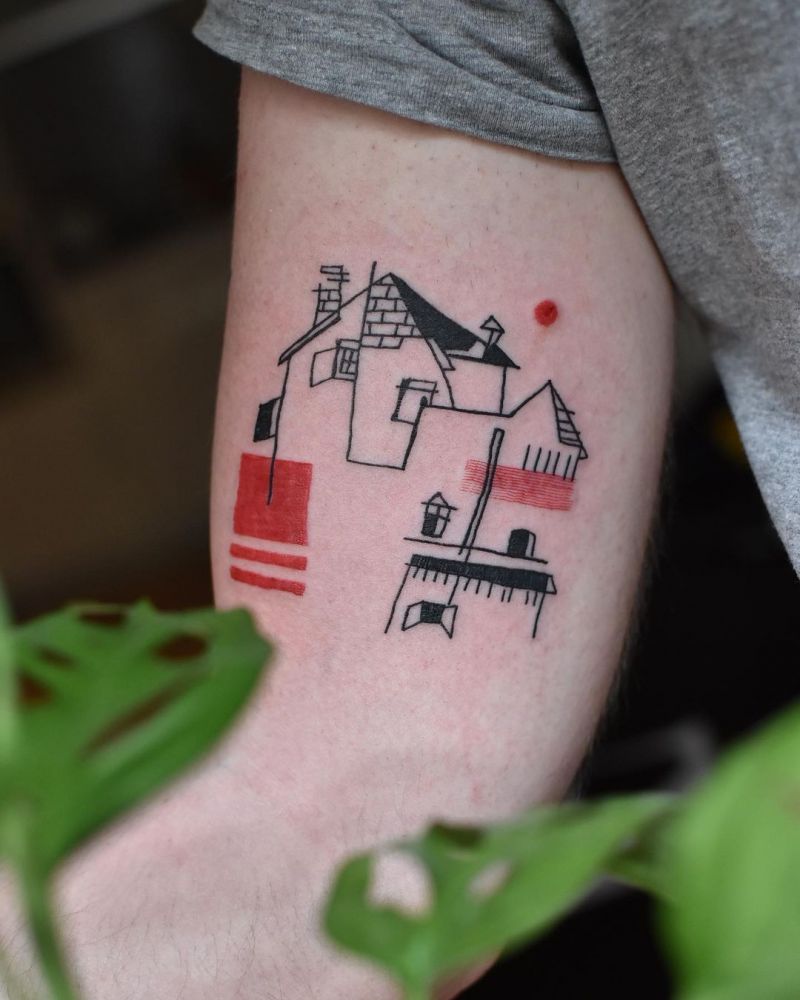 30 Pretty House Tattoos You Can Copy