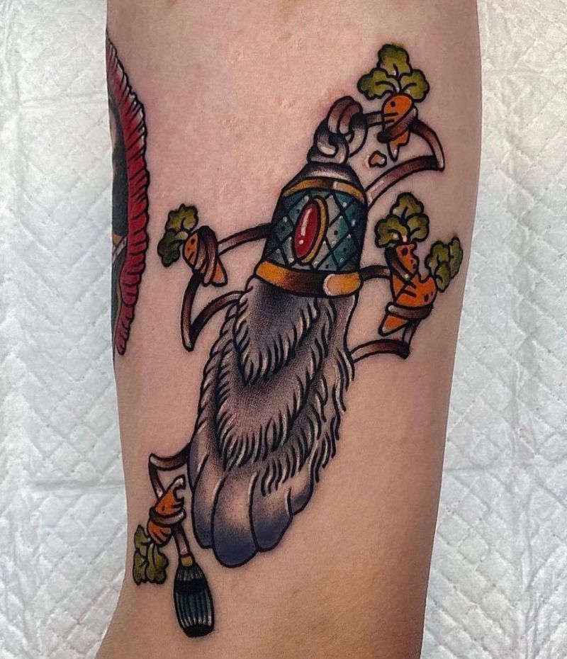 30 Gorgeous Rabbit Foot Tattoos Bring You Good Luck