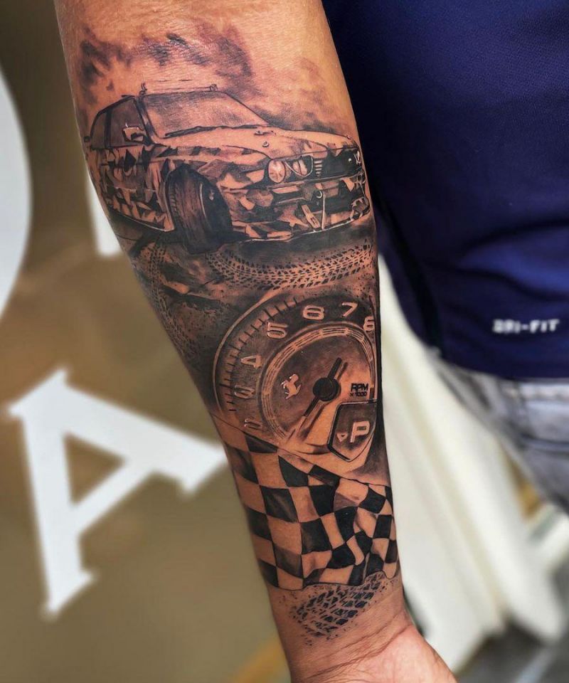 30 Excellent Speedometer Tattoos You Must Try