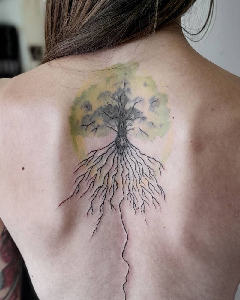 30 Pretty Tree Roots Tattoos for Your Inspiration