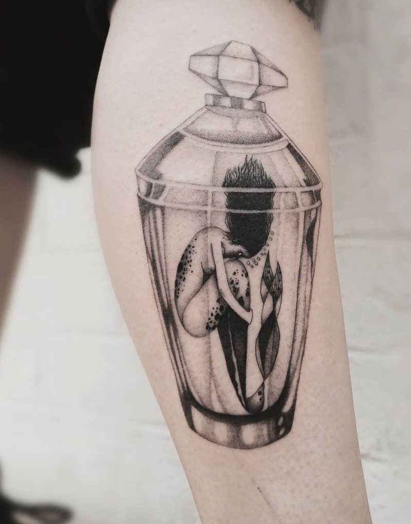 30 Elegant Perfume Bottle Tattoos You Can Copy