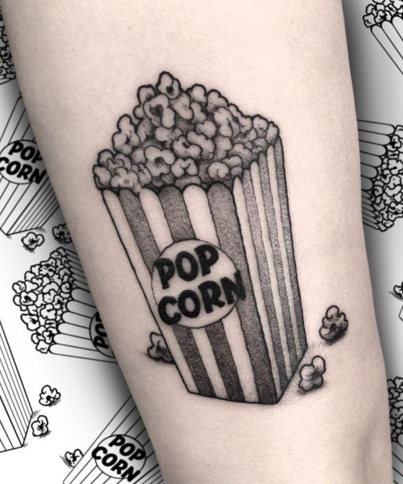 30 Pretty Popcorn Tattoos You Can Copy