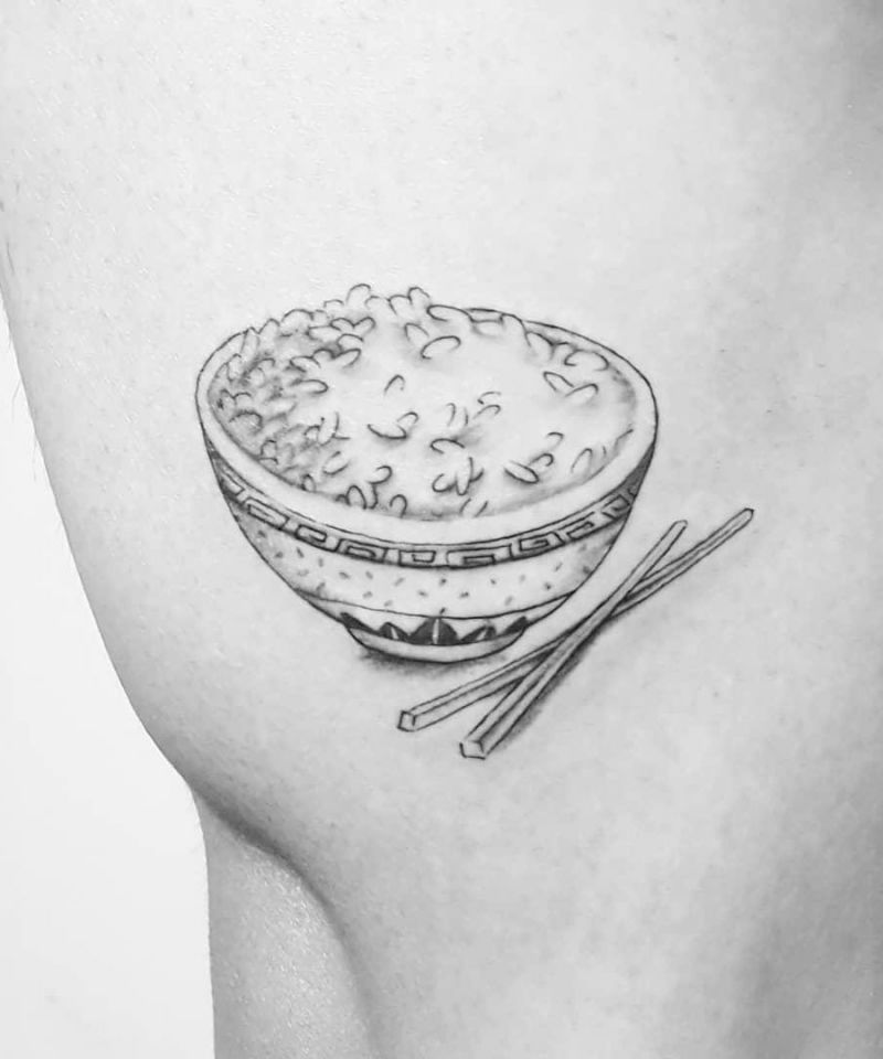 30 Unique Rice Bowl Tattoos to Inspire You