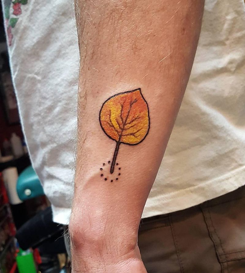 30 Perfect Aspen Leaf Tattoos Make You Attractive