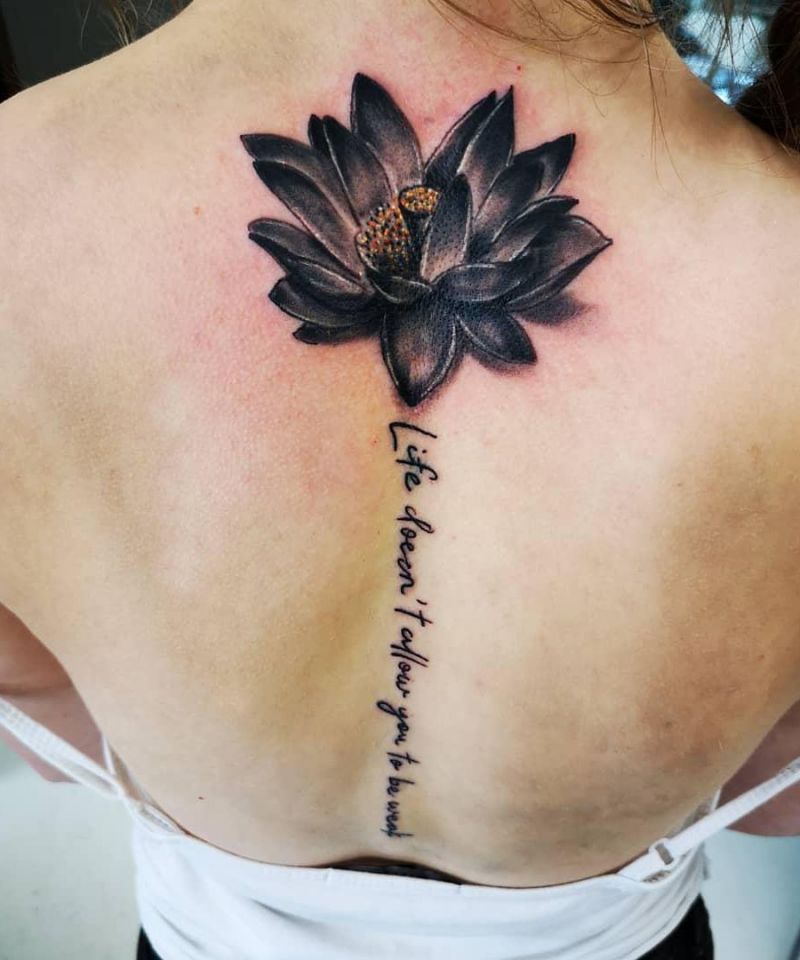 30 Unique Black Lotus Tattoos You Must Love