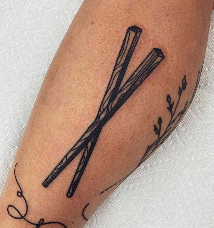 30 Unique Chopstick Tattoos You Must See