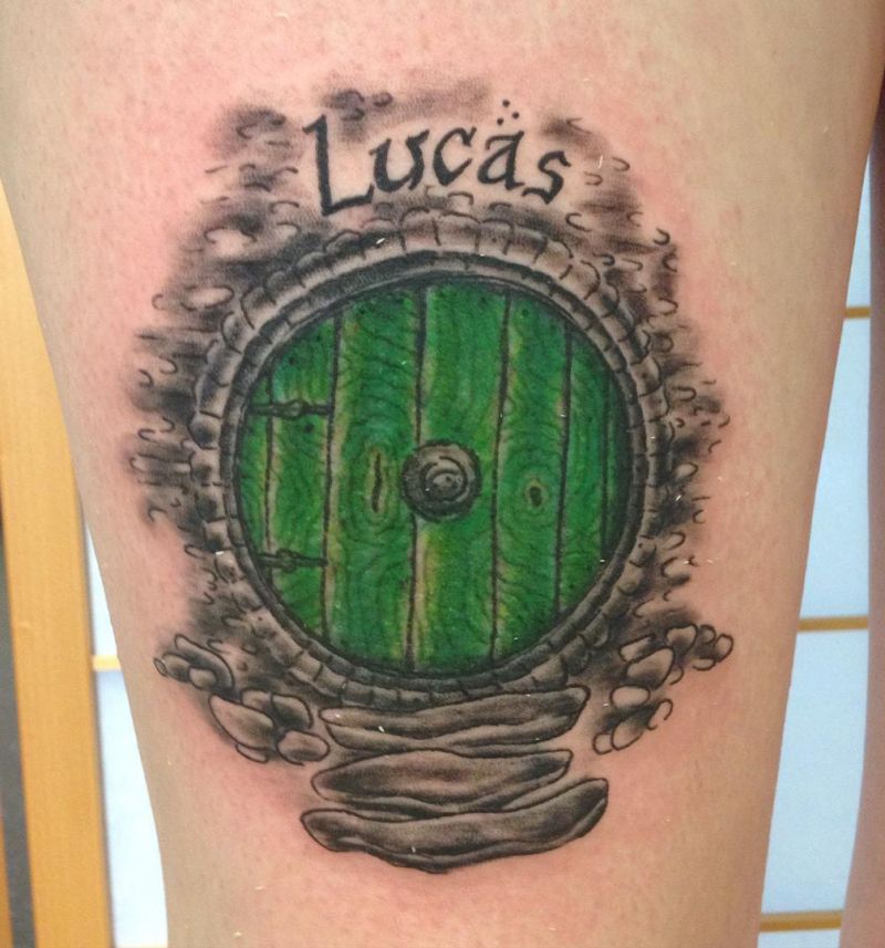 30 Unique Hobbit Door Tattoos You Can Copy