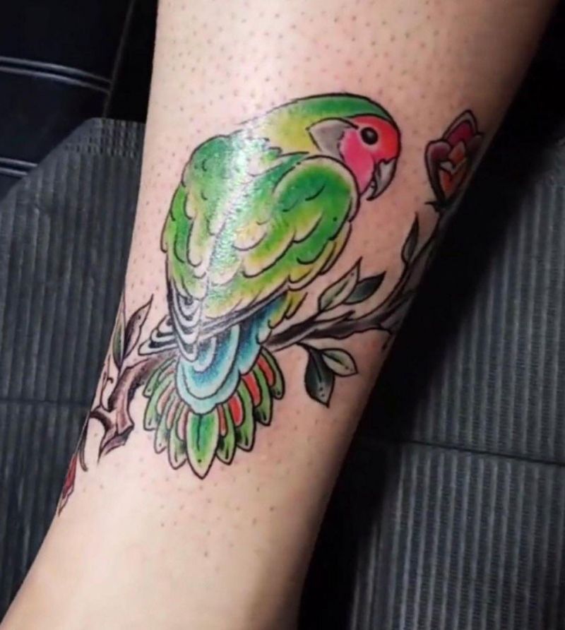 30 Pretty Lovebird Tattoos You Must Love