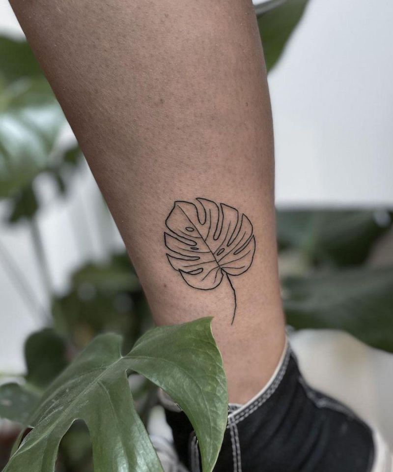 30 Unique Monstera Tattoos You Must Love