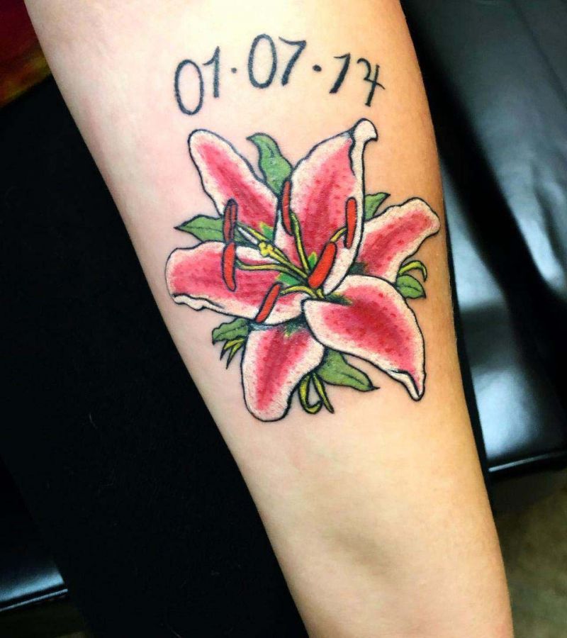 30 Elegant Stargazer Lily Tattoos You Will Love