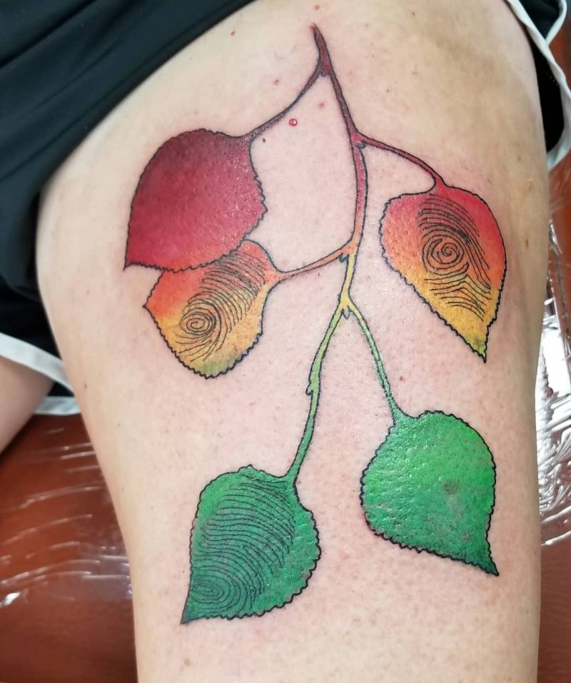 30 Perfect Aspen Leaf Tattoos Make You Attractive