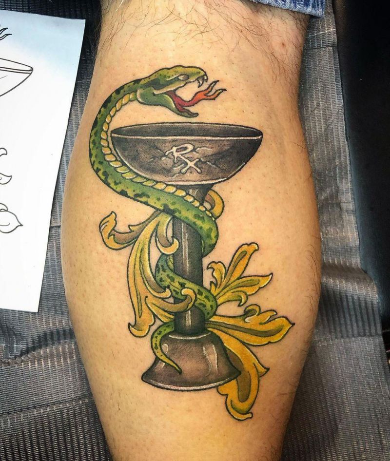 10+ Cool Bowl of Hygieia Tattoos You Will Love