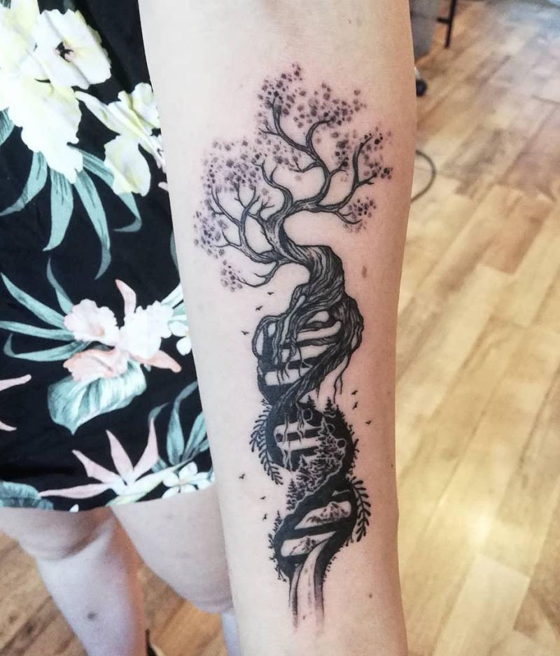 30 Unique DNA Tree Tattoos You Can Copy