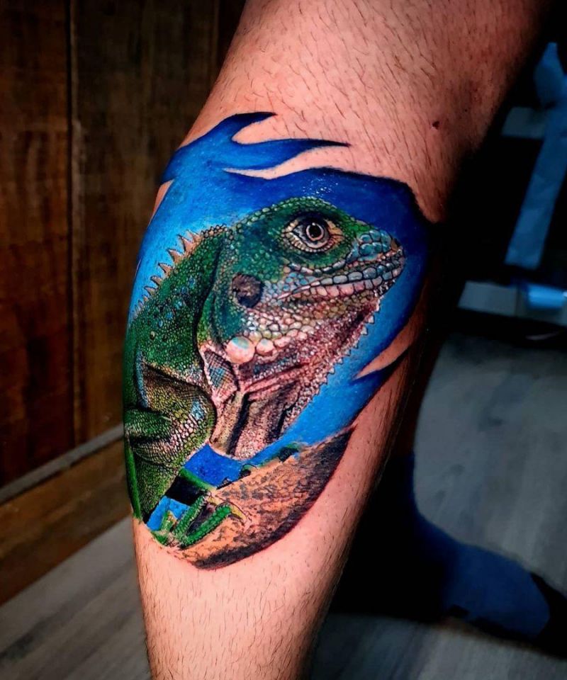 30 Pretty Iguana Tattoos You Will Love