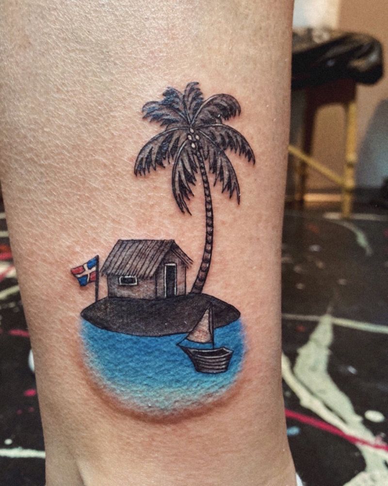 30 Pretty Island Tattoos to Inspire You