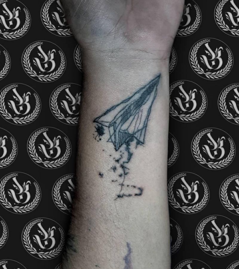 30 Unique Paper Plane Tattoos You Can Copy