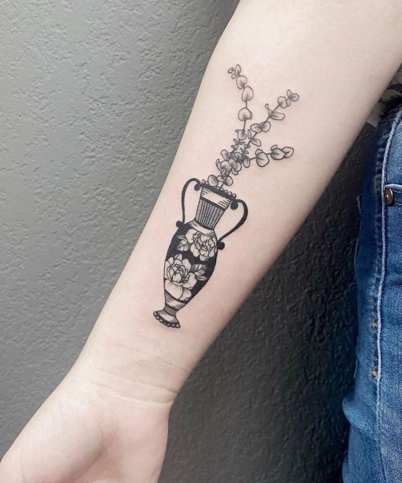 30 Unique Potted Plant Tattoos For Your Next Ink