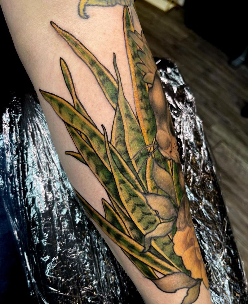 30 Unique Snake Plant Tattoos You Must Try