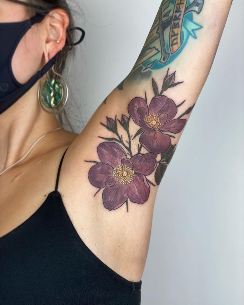 30 Unique Wild Rose Tattoos to Inspire You