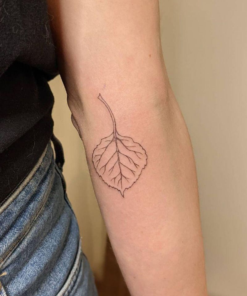 30 Perfect Aspen Leaf Tattoos Make You Attractive