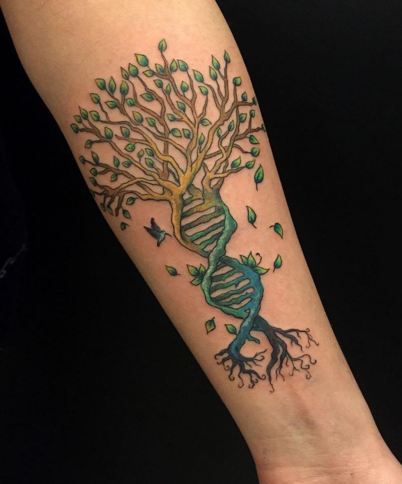 30 Unique DNA Tree Tattoos You Can Copy