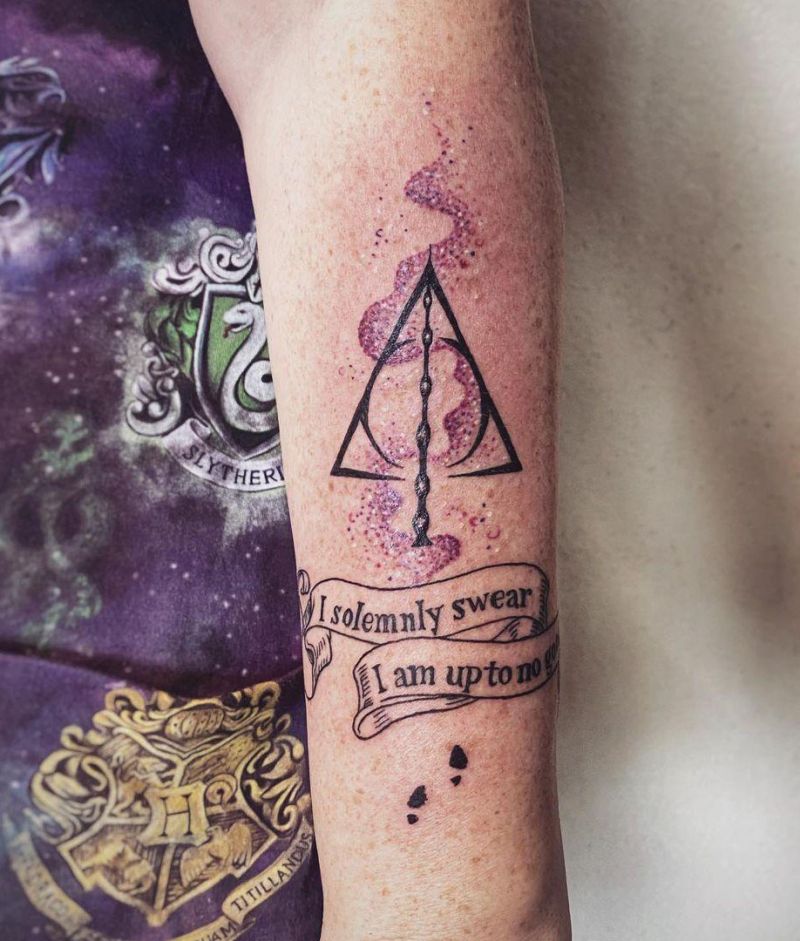 30 Unique Deathly Hallows Tattoos for Your Inspiration