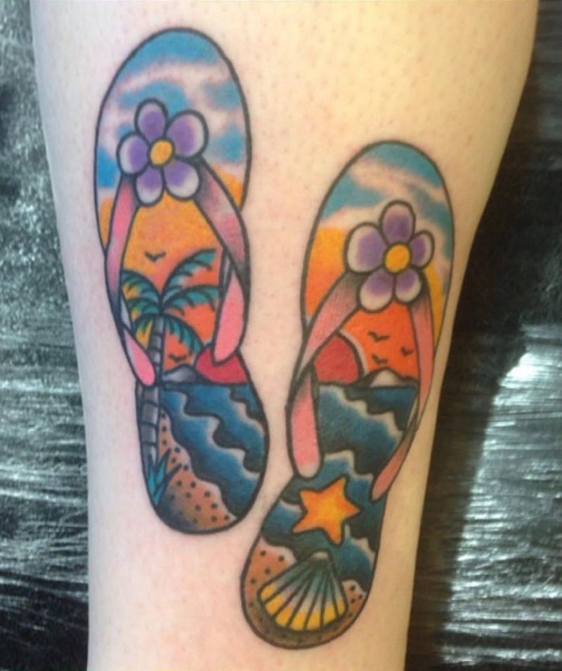 30 Unique Flip Flop Tattoos You Will Love