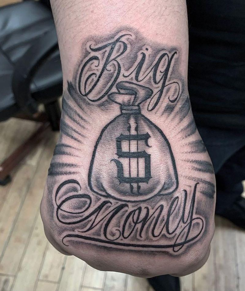 30 Unique Money Bag Tattoos to Inspire You