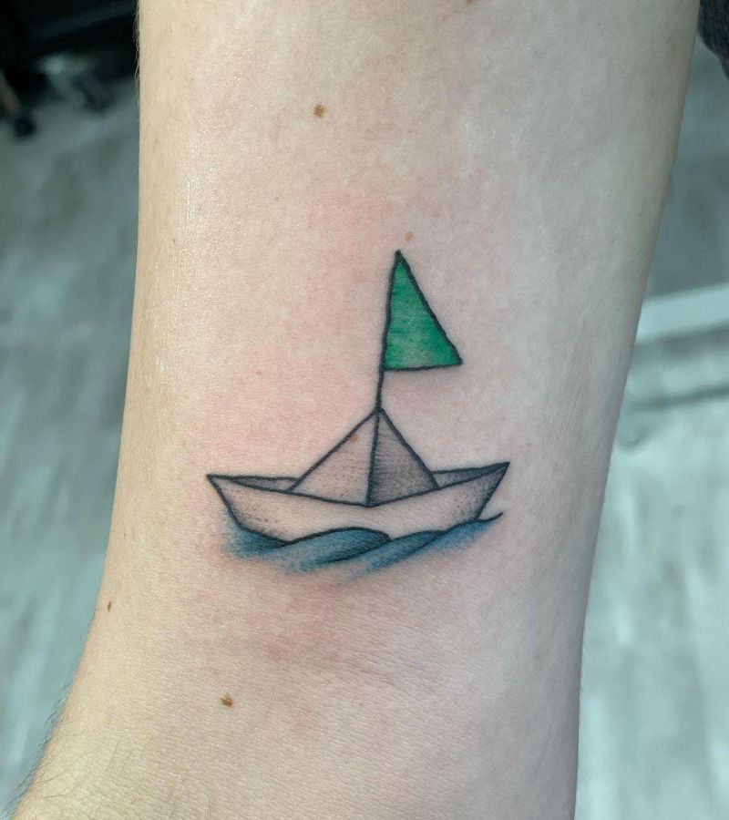 30 Unique Paper Boat Tattoos You Must Try