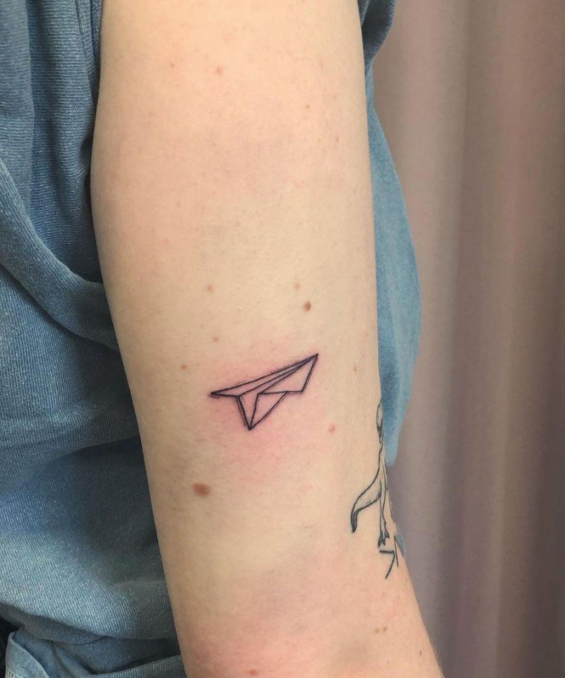 30 Unique Paper Plane Tattoos You Can Copy