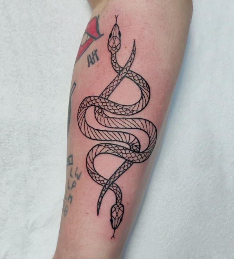 30 Cool Two Snakes Tattoos You Will Love