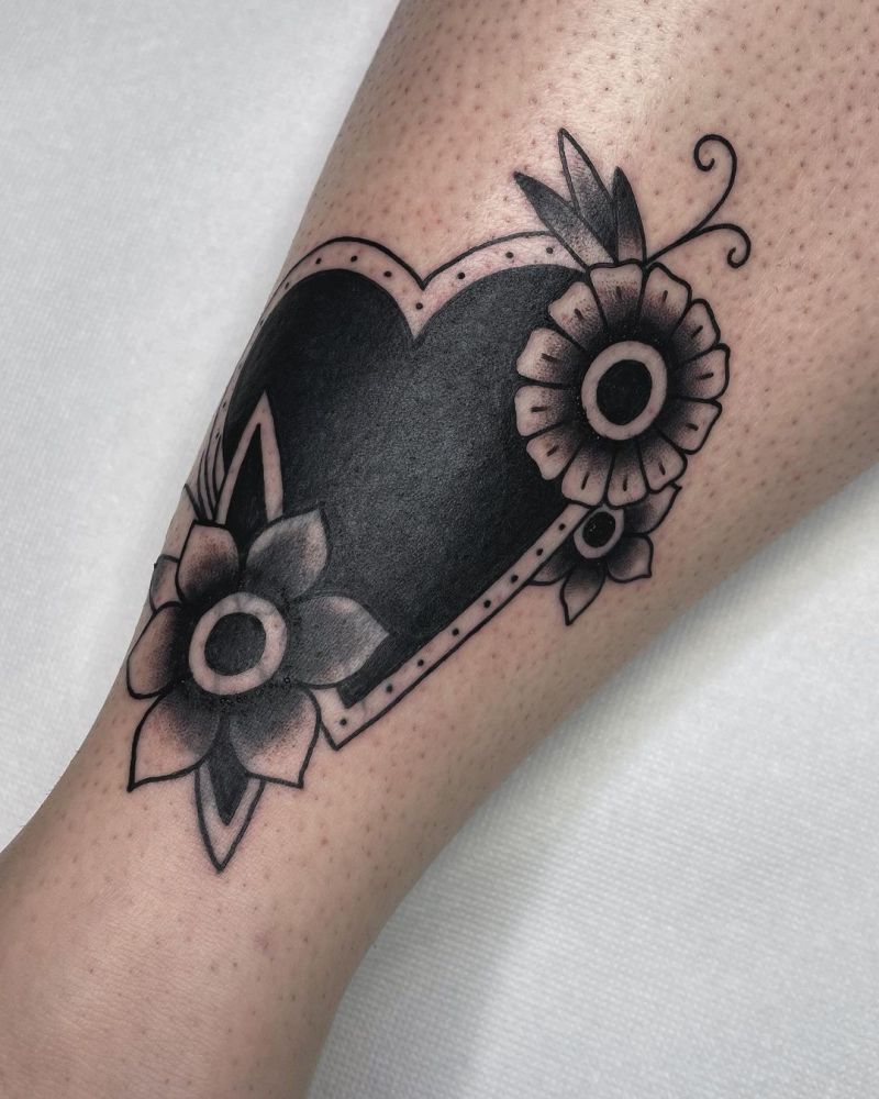 30 Unique Black Heart Tattoos You Can Copy