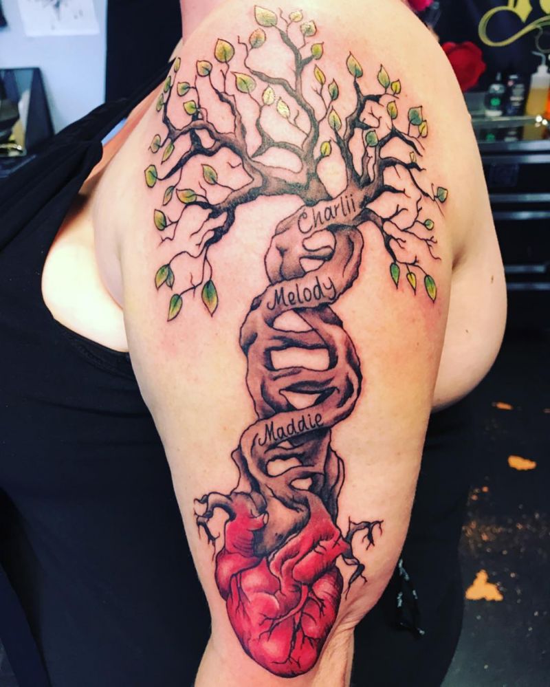 30 Unique DNA Tree Tattoos You Can Copy