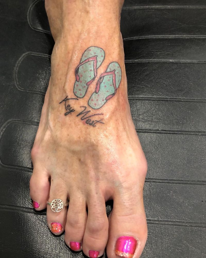 30 Unique Flip Flop Tattoos You Will Love