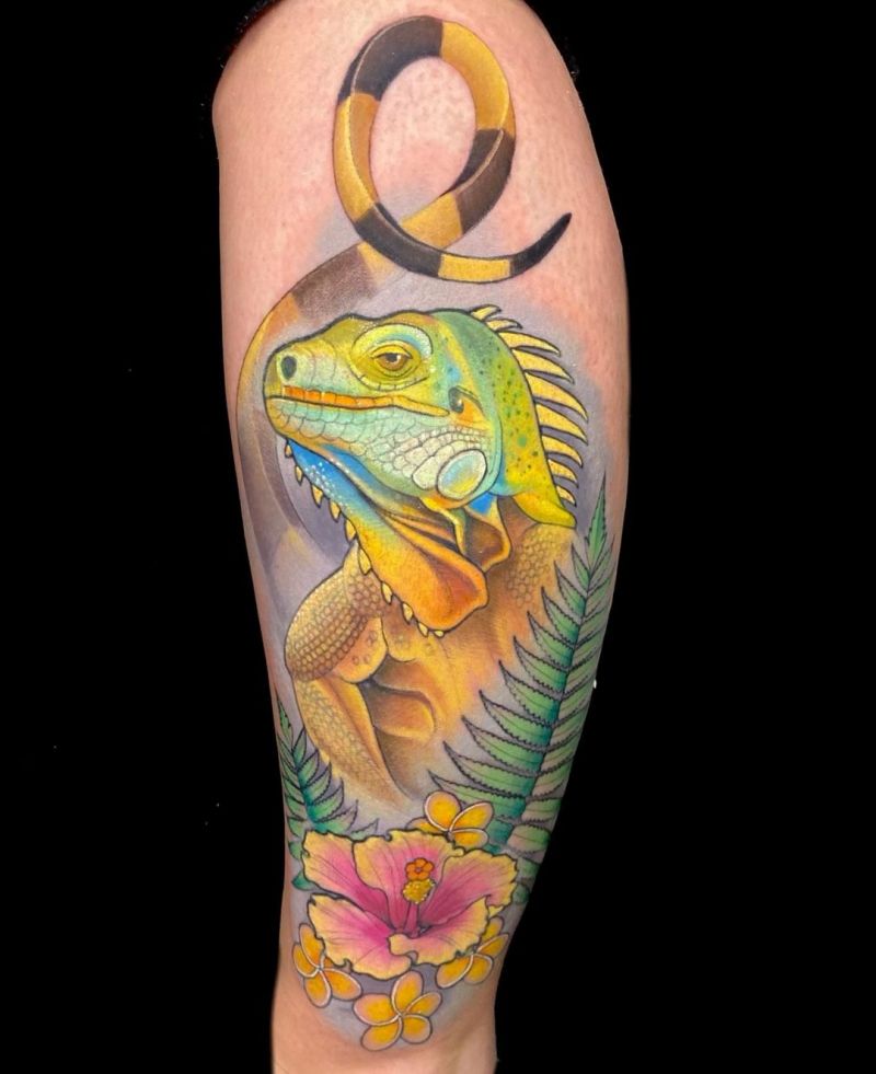 30 Pretty Iguana Tattoos You Will Love