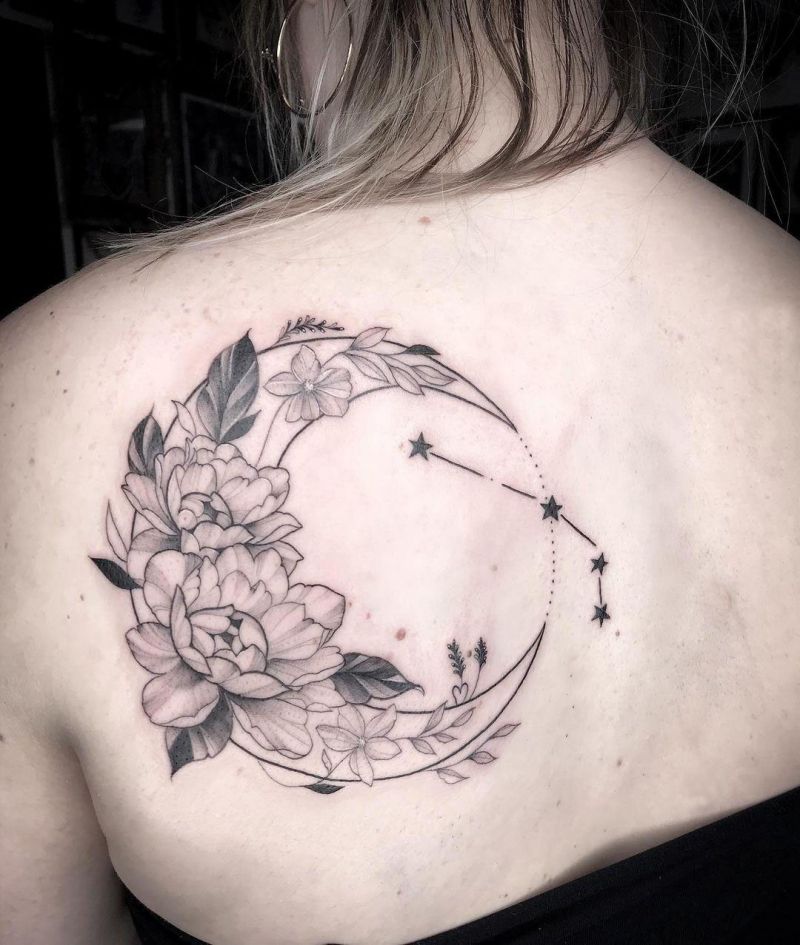 30 Pretty Moon Flower Tattoos You Will Love