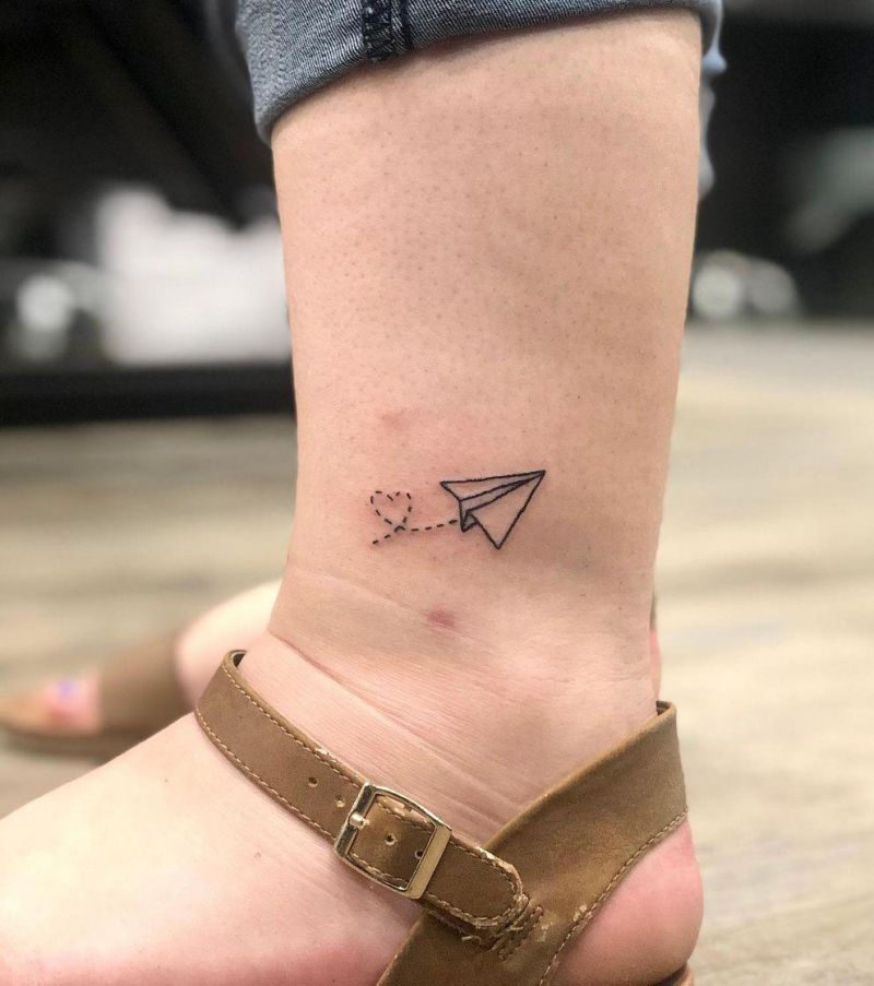 30 Unique Paper Plane Tattoos You Can Copy