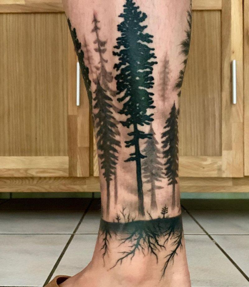 30 Pretty Treeline Tattoos to Inspire You